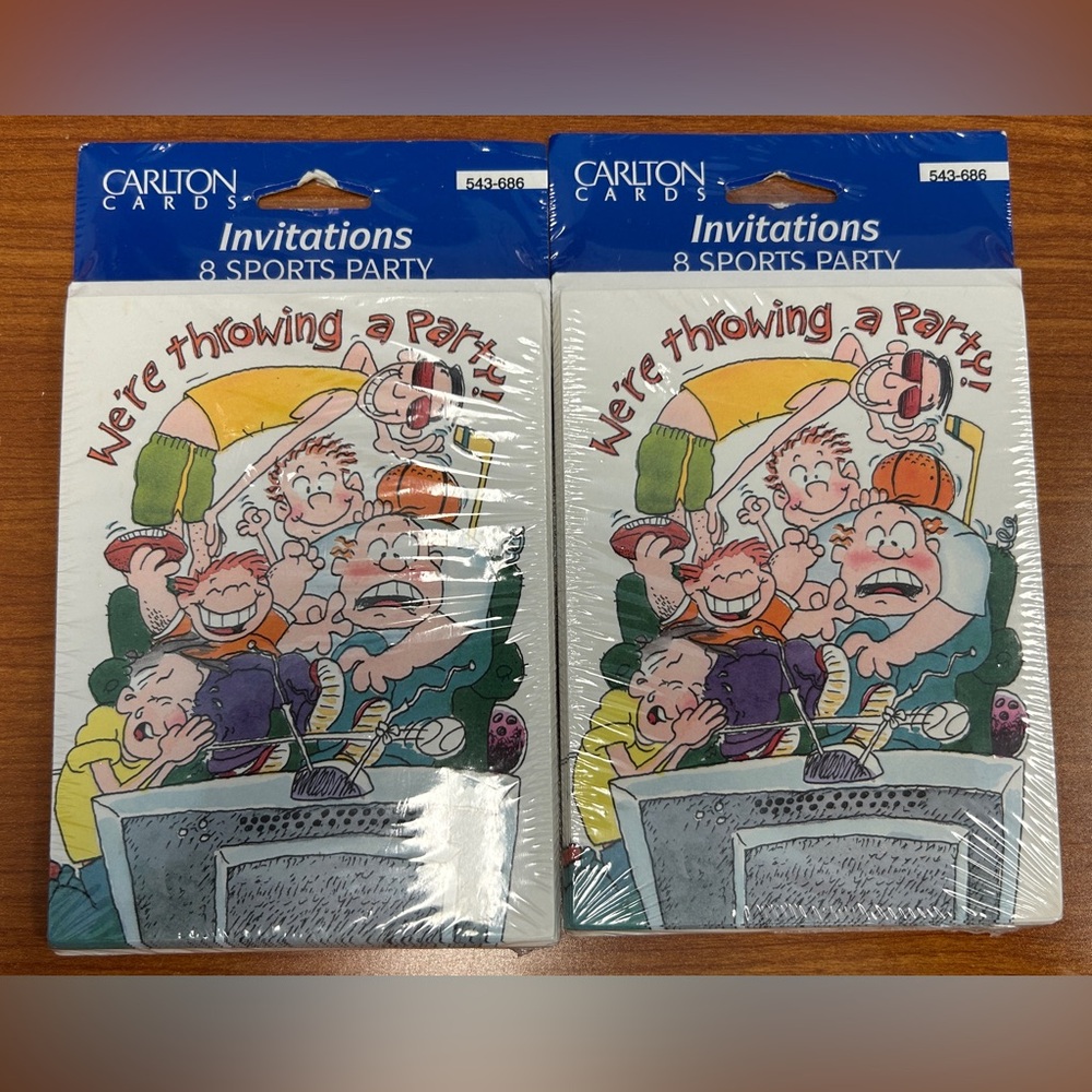 Carlton Cards Vintage Sports Viewing Party Invitations